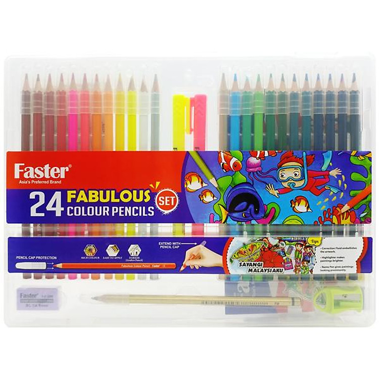 Hộp 24 Bút Chì Màu Fabulous