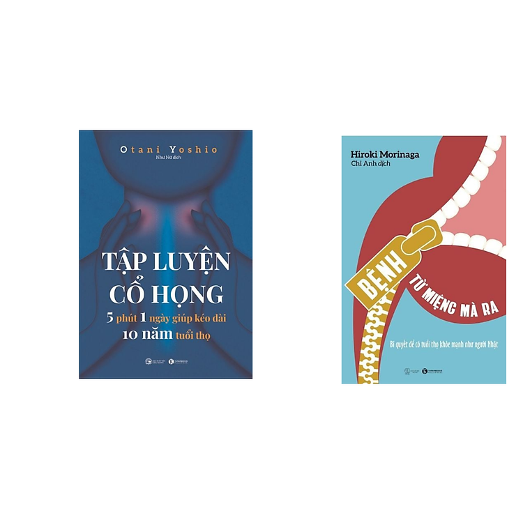Sách Combo Tập luyện cổ họng - 5 phút 1 ngày giúp kéo dài 10 năm tuổi thọ +Bệnh từ miệng mà ra