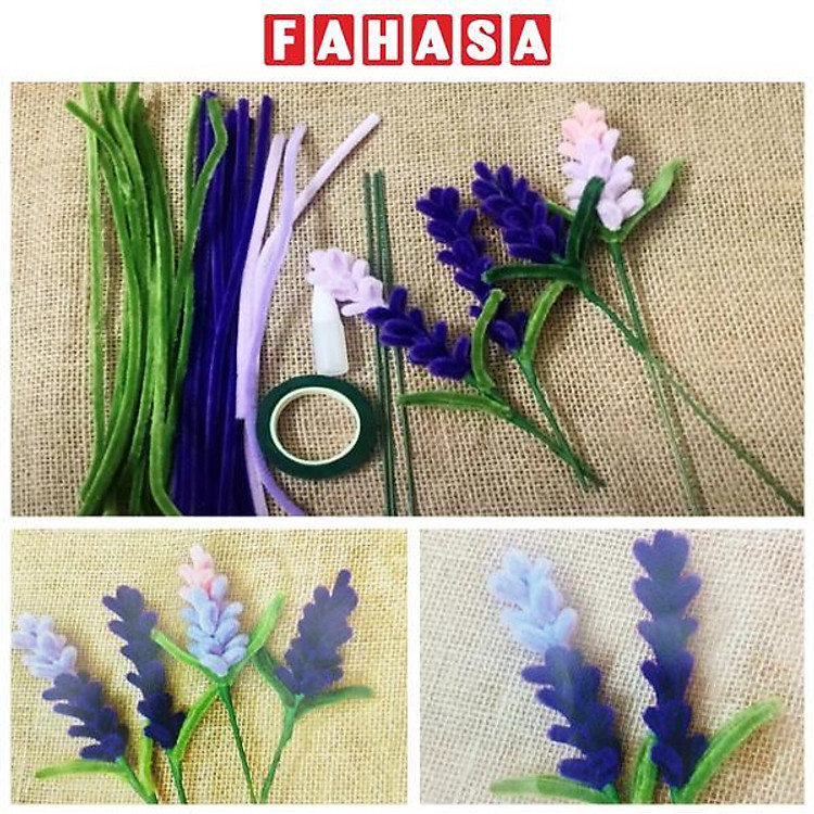Bộ Nguyên Liệu Làm Hoa Lavender Từ Kẽm Nhung - Vinacraft