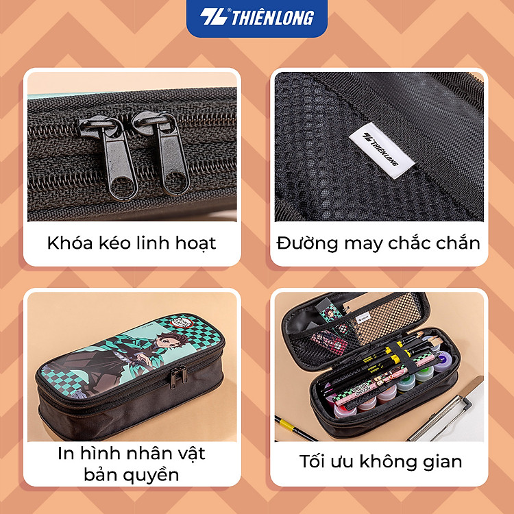 Túi Bóp Đựng Bút Demon Slayer PCA-022/DS - Hồng - Ảnh 6
