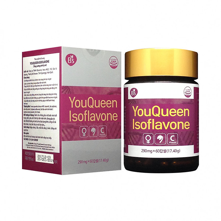 Thực Phẩm Chức Năng Youqueen Isoflavone Tăng cường nội tiết tố nữ Tiền mãn kinh Biosense Hàn Quốc (60 viên)
