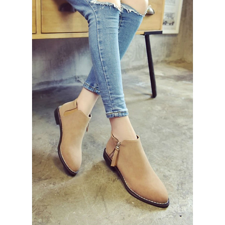 Giày Boot Nữ Yamet SD59V689 - Vàng
