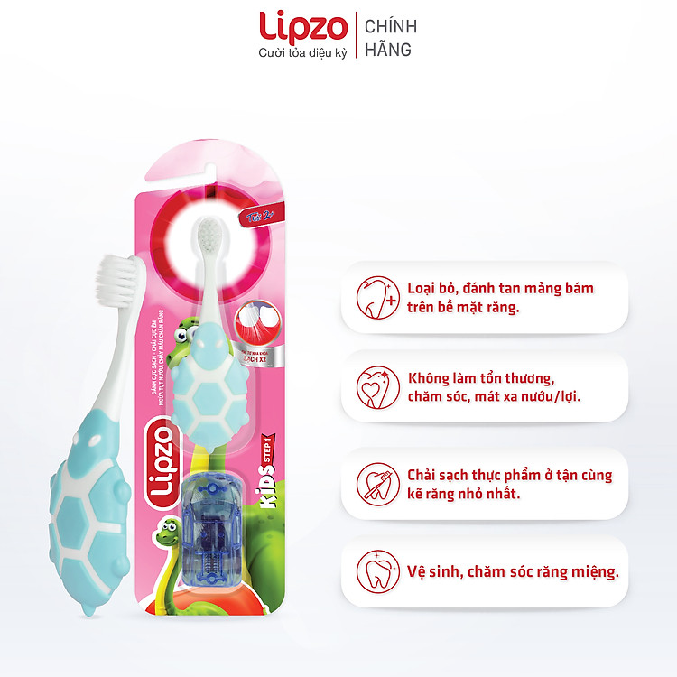 Mua Bàn Chải Đánh Răng Lipzo Kids Step 1 Chính hãng Giá tốt - Hình ảnh 5