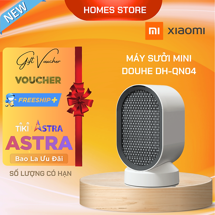 Quạt Sưởi Gốm Xiaomi Douhe DH-QN04 Phù Hợp Diện Tích Hoạt Động 10 m2 Công Suất 600 W - Hàng Nhập Khẩu