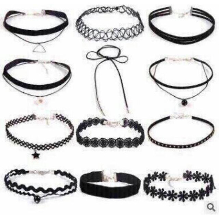 Set 12 Vòng Cổ Choker Siêu Xinh Kiểu Dáng Hàn Quốc