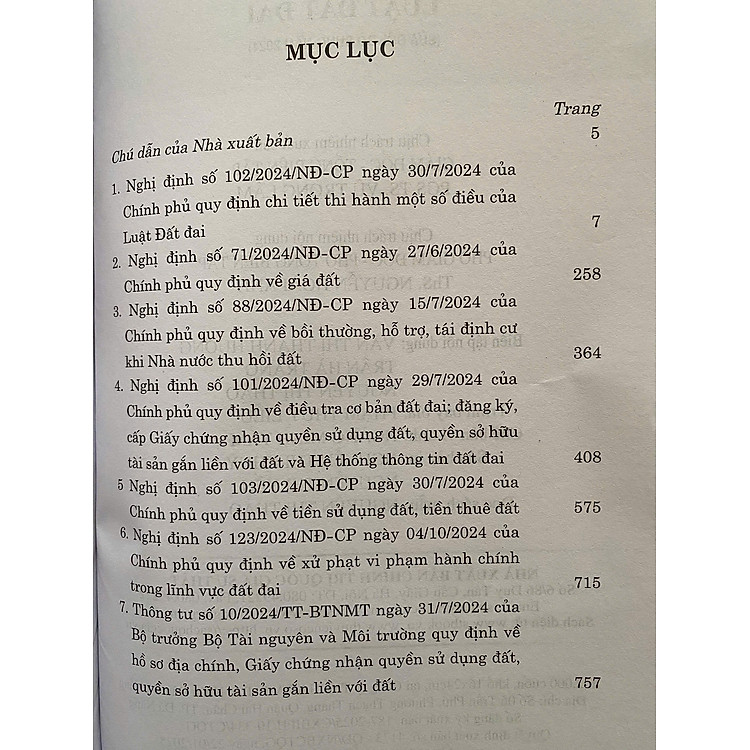 Các Văn Bản Hướng Dẫn Thi Hành Luật Đất Đai (Sửa đổi, bổ sung năm 2024) - Ảnh 3