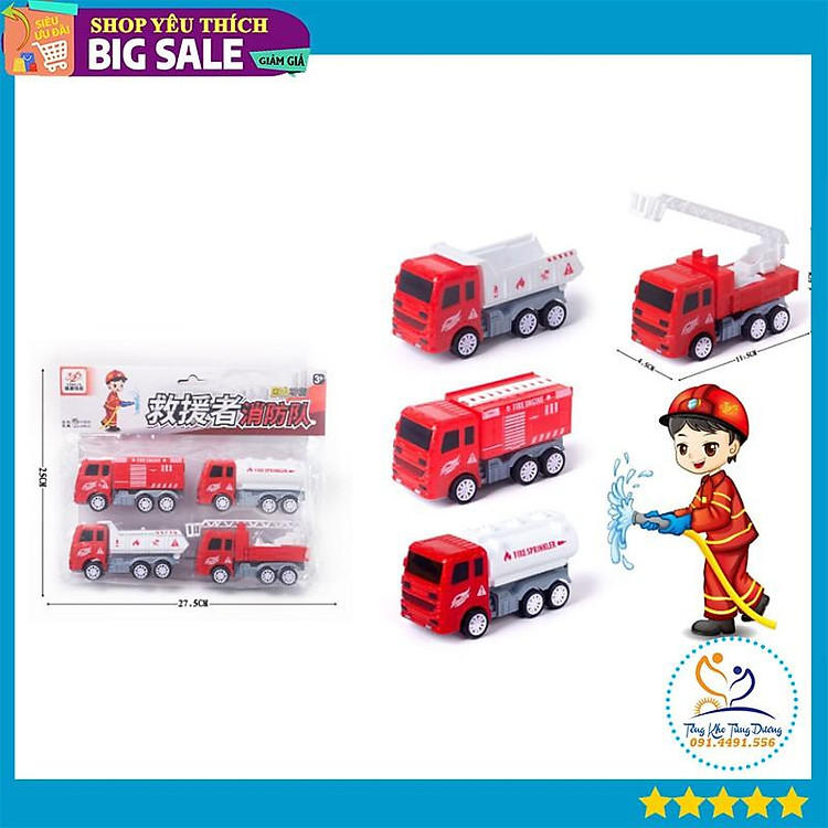 Set 4 xe công trình cho bé Chính hãng Giá tốt - Hình ảnh 4