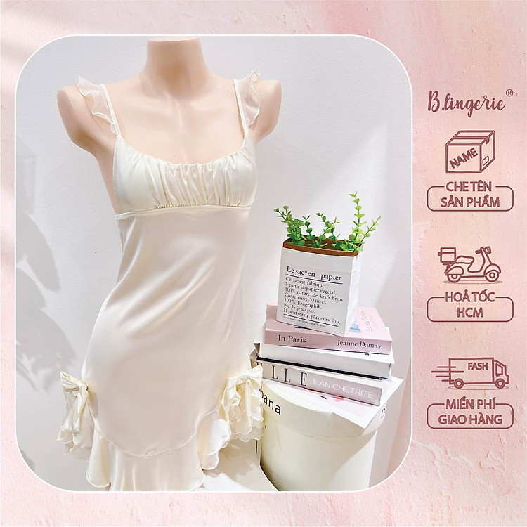 Váy Ngủ Dáng Suông Nơ Xinh - B.Lingerie