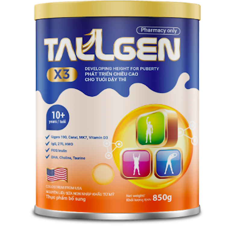 Mua tại Lazada: Sữa Tallgen X3 850gr tăng chiều cao Hàng chuẩn Chính hãng, giá tốt