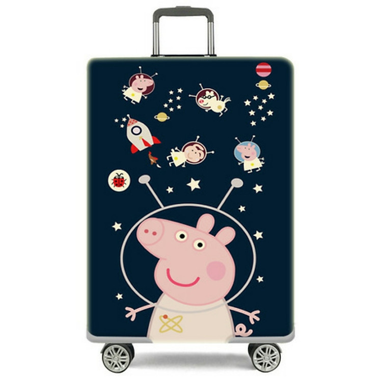 Túi Bọc Valli - Áo Bọc Vali Vải Thun 4 Chiều Peppa - Tặng kèm 01 sổ tay