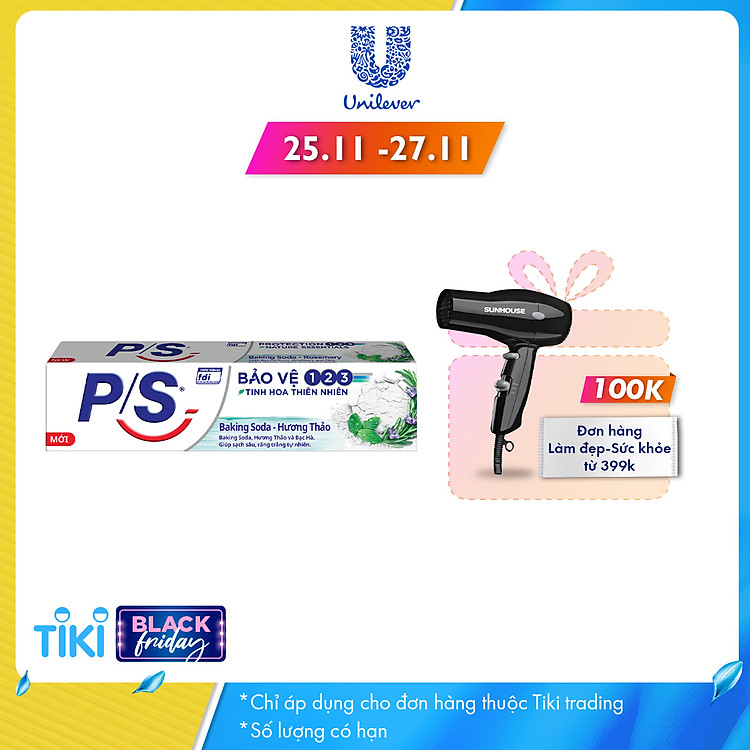Kem Đánh Răng P/S Bảo Vệ 123 Baking Soda - Hương Thảo