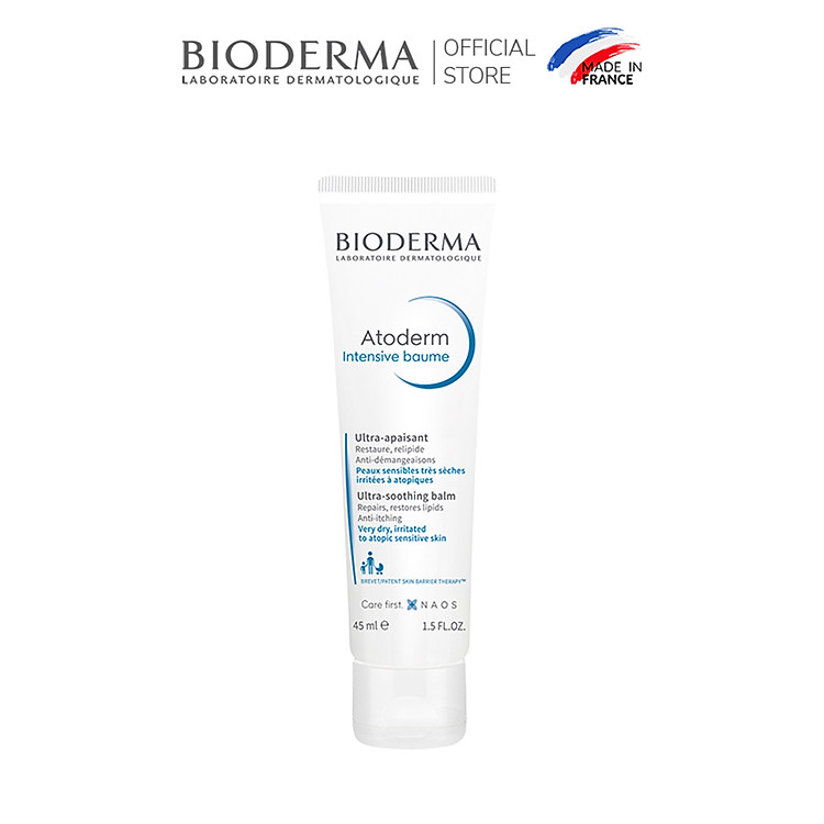 Kem dưỡng ẩm chuyên sâu cho da rất khô và viêm da cơ địa Bioderma Atoderm Intensive Baume - 45ml