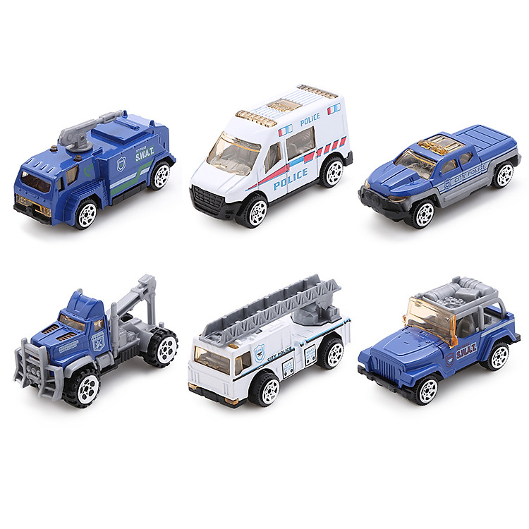 Bộ 6 Xe Mô Hình Kim Loại TNA - TN-1021D