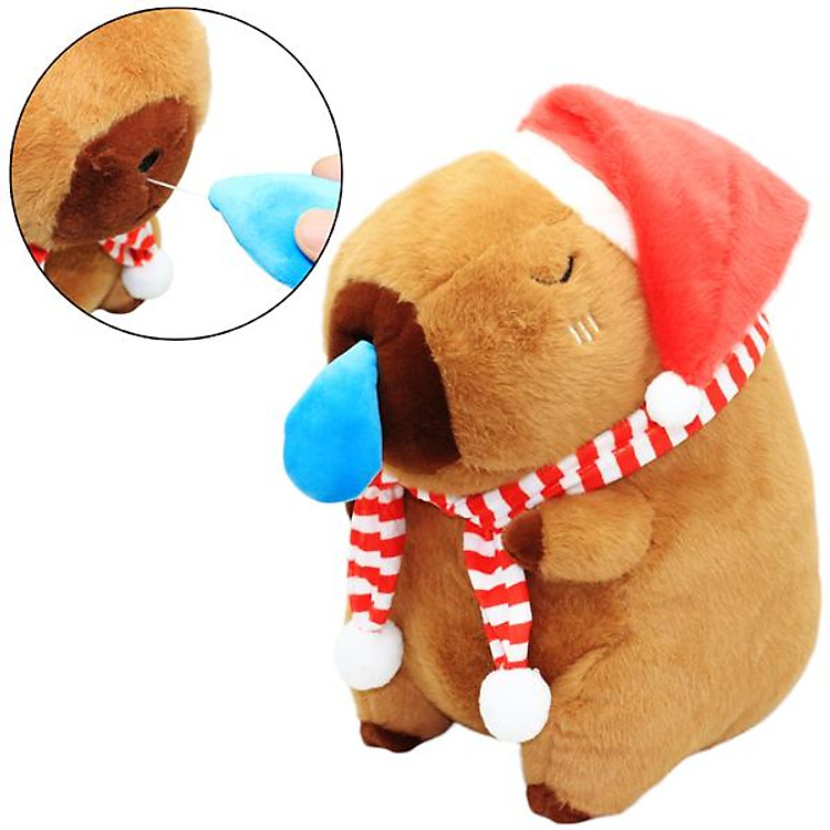 Mua Thú Bông Capybara Noel 35 cm - ZooZoo Chính hãng Giá rẻ - Hình ảnh 2