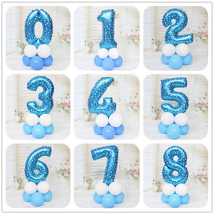 Bong bóng hình chữ số tráng nhôm 32 inch - Ảnh 4