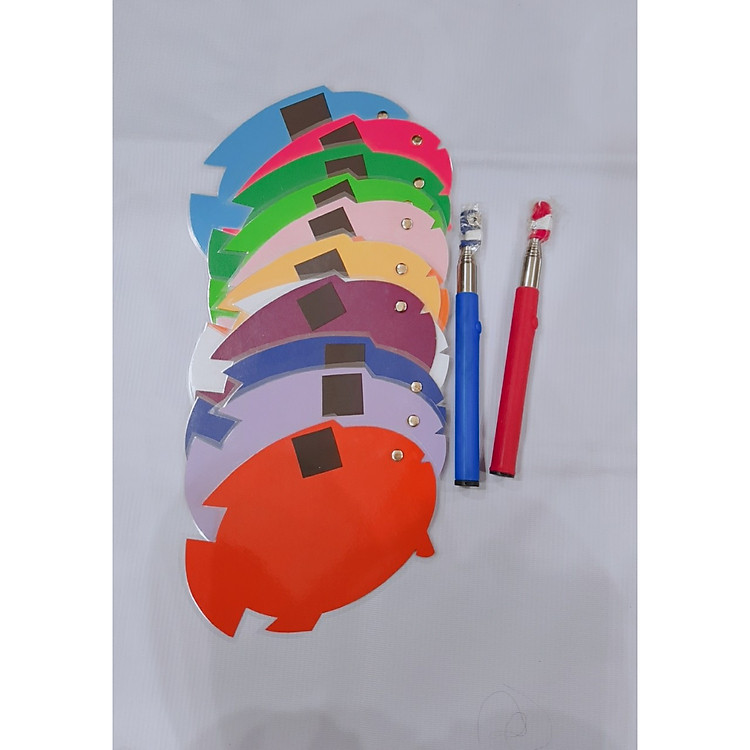 Bộ đồ chơi câu cá bằng giấy ép latich cho bé