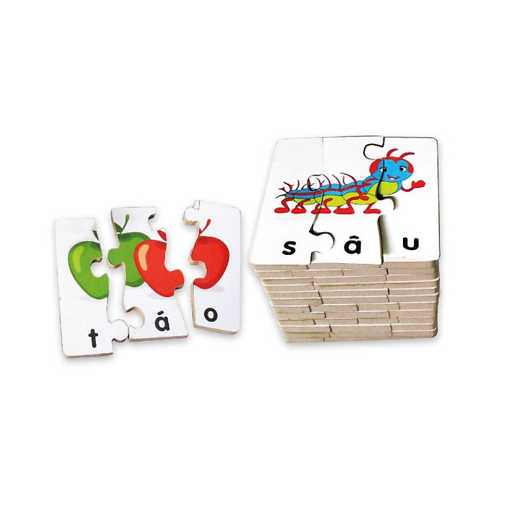 Mua Đồ chơi gỗ Ghép hình Tiếng Việt Chính hãng Giá tốt - Hình ảnh 2