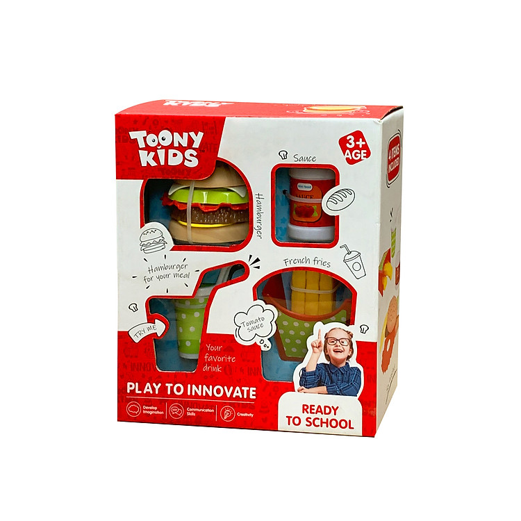 Mua tại Tiki: Mua Bộ Đồ Chơi Ăn Sáng Hamburger TOONYKIDS Chính hãng Tiết kiệm