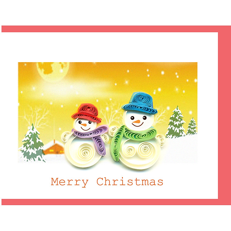 Thiệp Nghệ Thuật Giấy Xoắn - Nụ Cười Trong Tuyết - Smiles in the Snow - Christmas - Việt Net - 6.5x8.5