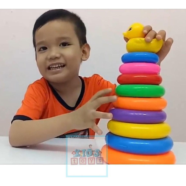 Mua Tháp cầu vồng xếp vịt cao cấp Chính hãng Ưu đãi - Hình ảnh 3