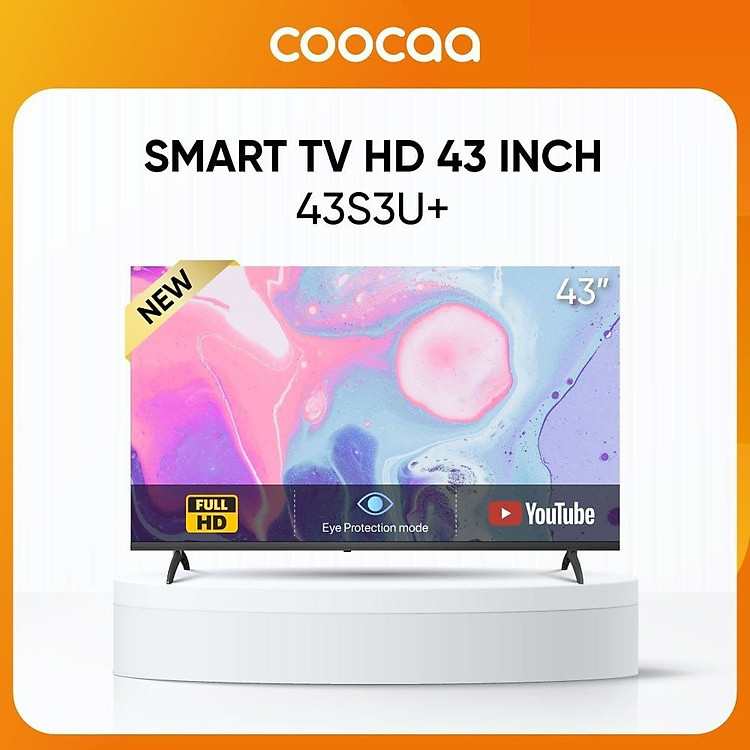 Smart TV Full HD Coocaa 43 Inch 43S3U+ - Hàng Chính Hãng