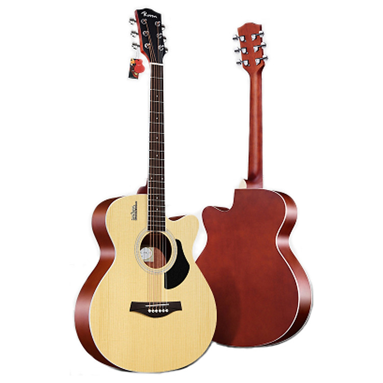Đàn Guitar Acoustic Rosen G11 Màu Gỗ Dáng A (Size 40) - Phân Phối Chính Hãng - Kèm móng gảy DreamMaker