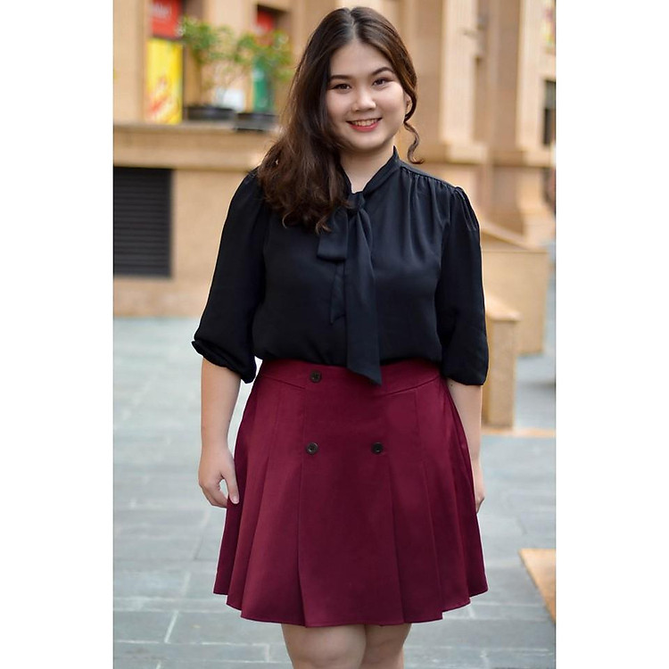Áo dài tay nơ cổ SOHO BIgsize 65-85kg