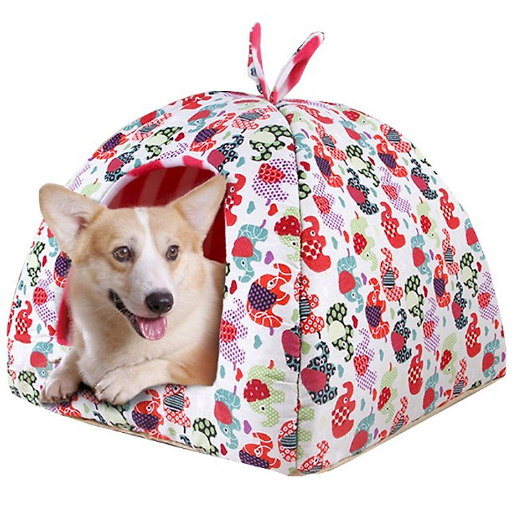 Lều cho chó mèo nhỏ 1-3kg (mẫu hoạt tiết ngẫu nhiên)