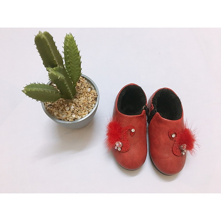 Giầy boot lót lông bé gái