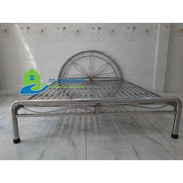 Giường inox tròn không nệm đầu giường - Nội Thất Bảo An