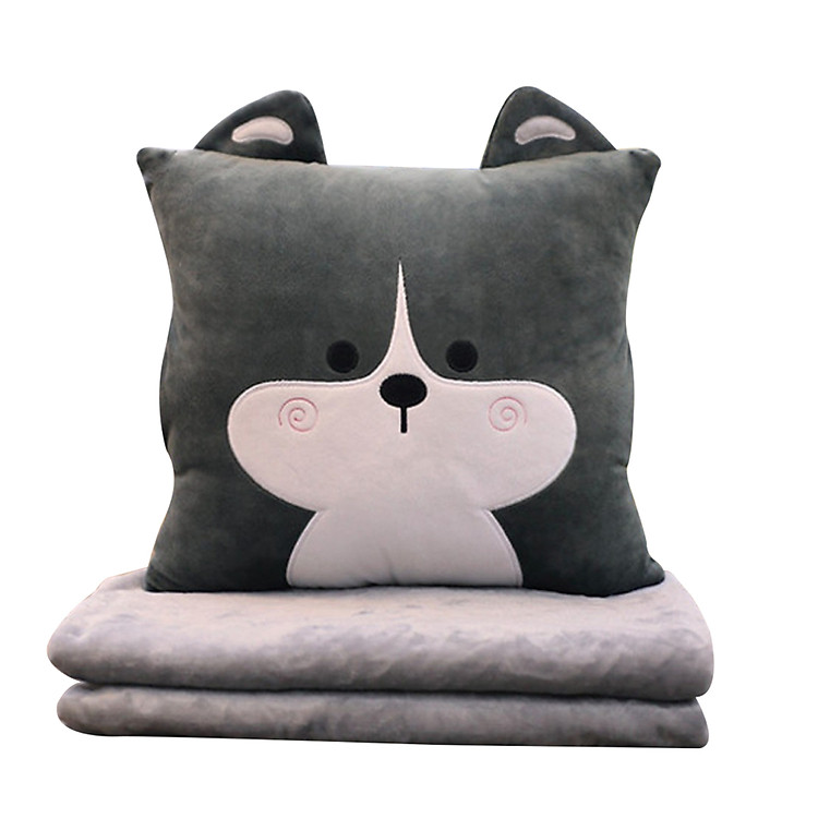 Combo Mền Gối Văn Phòng 3in1 Husky Vuông 1x1.7M