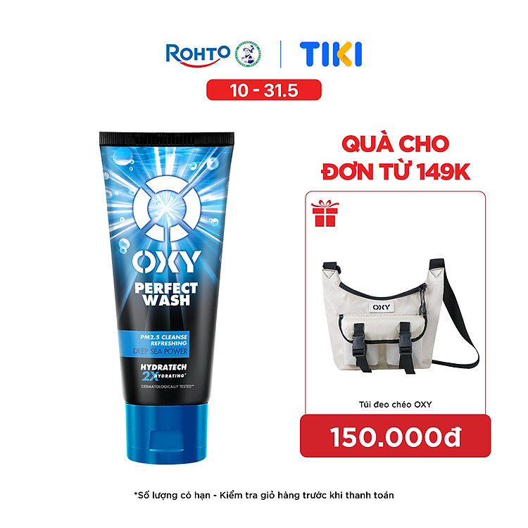 Sữa rửa mặt cho nam Oxy sạch sâu mát lạnh dạng kem Oxy Perfect Wash 100g