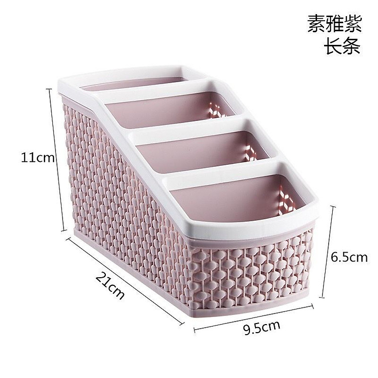 Khay Nhựa Tiện Ích 4 Ngăn Để Bàn - Ảnh 3