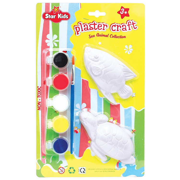 Đồ Chơi Trẻ Em - Bộ Tô Tượng Thạch Cao Sinh Vật Biển K-124