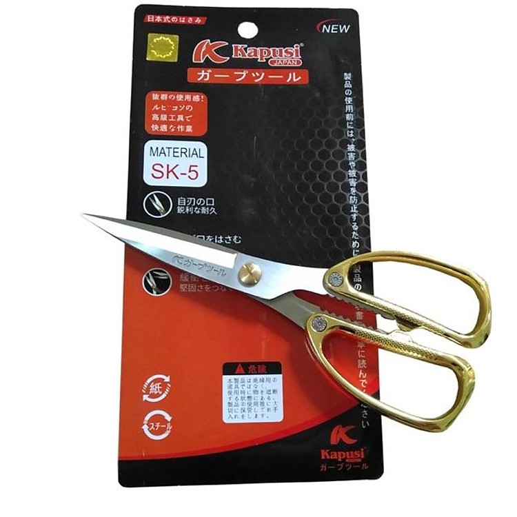Kéo Nhật Kapu cán vàng ánh kim K800