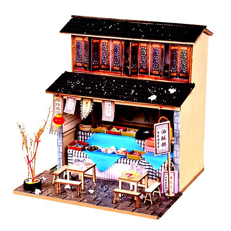 Mô hình nhà búp bê gỗ I-DIY Tiệm bánh ngọt ngày xuân