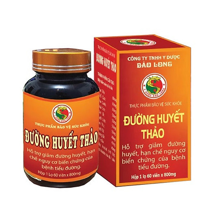 Viên uống Đường Huyết Thảo y dược Bảo Long - Giảm đường huyết, hạn chế nguy cơ biến chứng tiểu đường - Hàng Chính Hãng