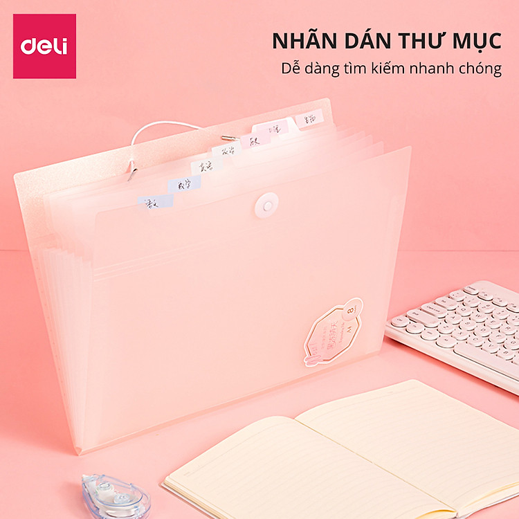 Cặp Túi Đựng Tài Liệu A4 Deli (8 ngăn) - Ảnh 4