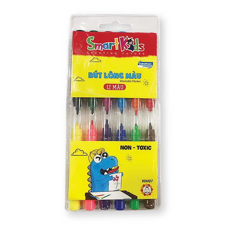 Bút Lông Màu Rửa Được Smartkids WM07 (12 màu) - Ảnh 3