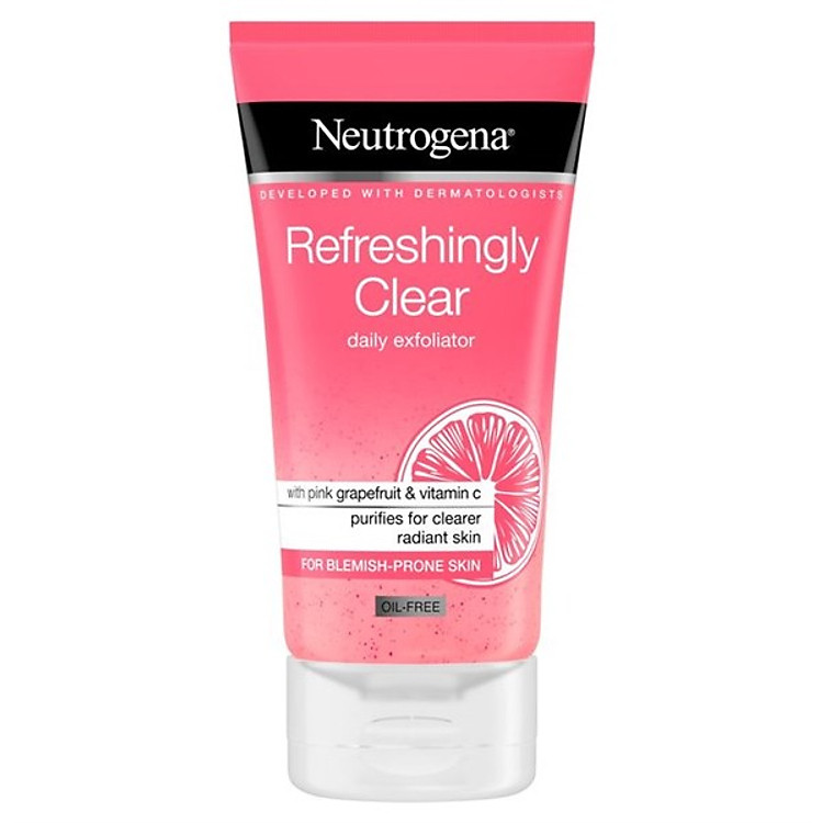 Sữa rửa mặt Neutrogena Refresshingly Clear Daily Exfoliator Oil Free (Bill Anh)