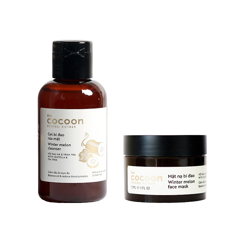 Combo Gel bí đao rửa mặt cocoon 140ml + Mặt nạ bí đao cocoon 30ml