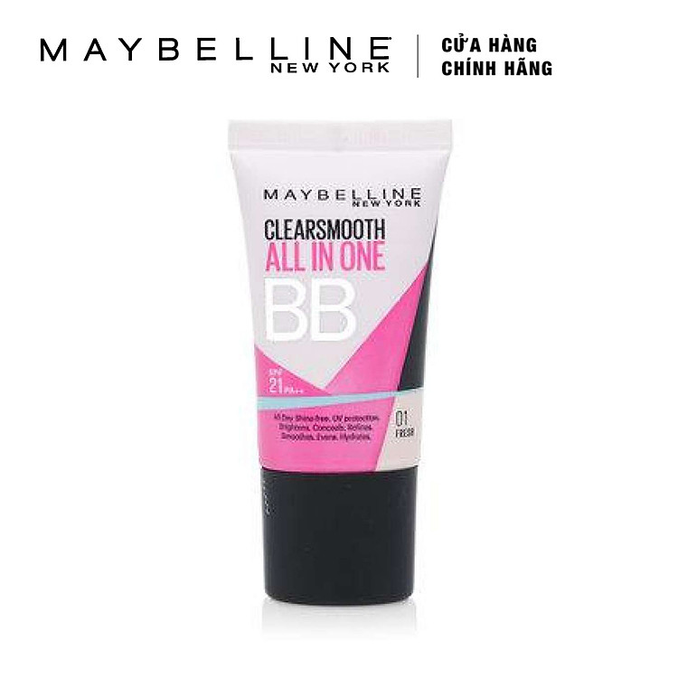 Kem Dưỡng Da Trang Điểm B.B Cream Khoáng Chất 8 Trong 1 Maybelline Clear Smooth SPF21 PA+++ (18ml)