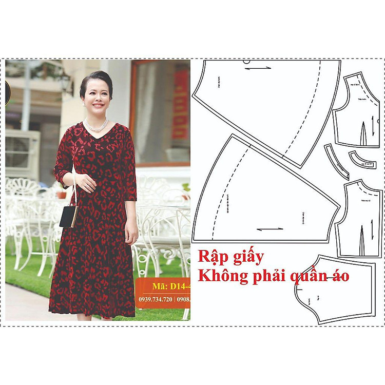 Rập giấy A0 mã 1538 - 5XL - Ảnh 2