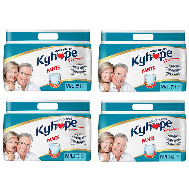 4 Gói Tã Quần Người Lớn Kyhope Premium Size M/L (7 Miếng)