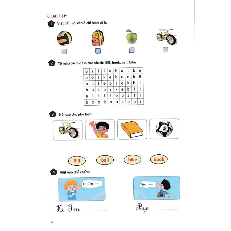 Phiếu Bài Tập Cuối Tuần Tiếng Anh 1 - Ảnh 6