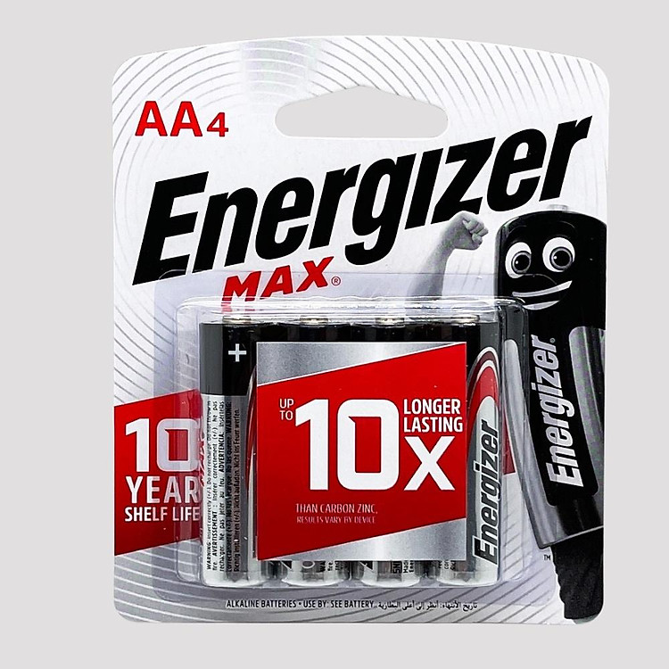 Vỉ 4 Viên Pin AA ENERGIZER 1,5V Siêu Bền - Hàng chính hãng