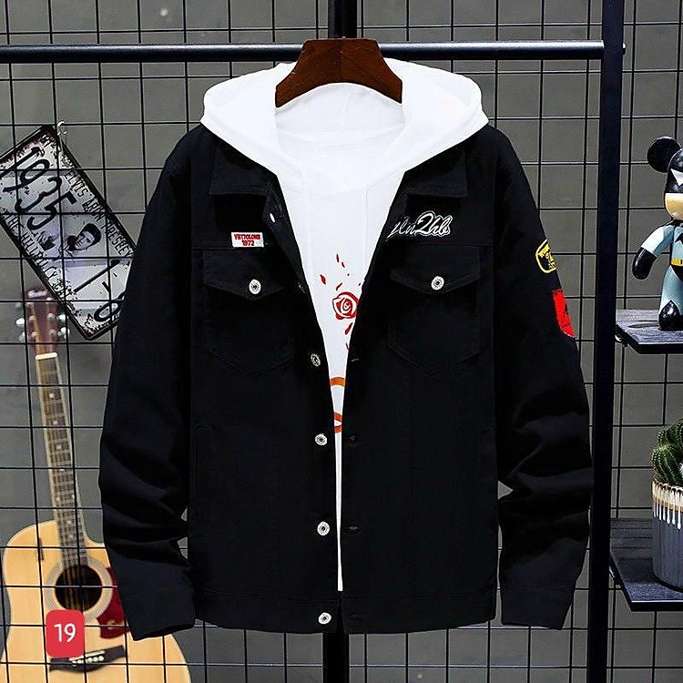 Áo khoác jean nam họa tiết cao cấp vải denim xịn hottrend Phuongnamshop20 bb200
