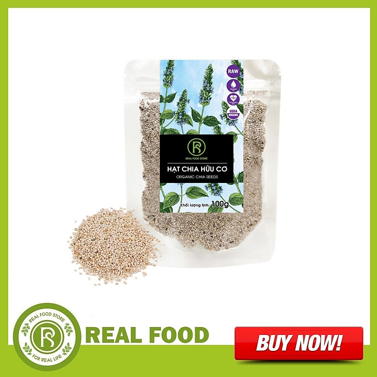 30G Hạt Chia Trắng Organic Real Food (White Chia Seed Organic)