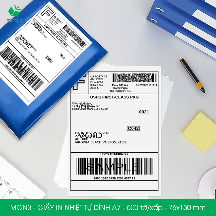 Giấy in nhiệt A7 tự dính (500 tờ) - Ảnh 7