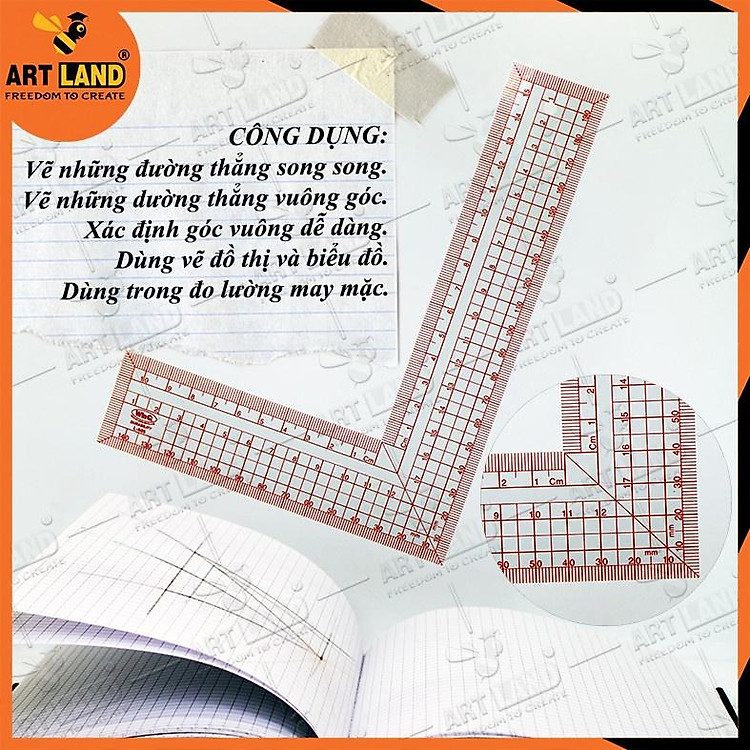 Thước Eke Tam Giác WinQ - Chữ L - Ảnh 4